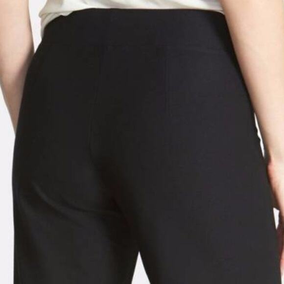 Eileen Fisher Large Stretch Crepe Slim Ankle Pants Black EETK - Picture 9 of 11